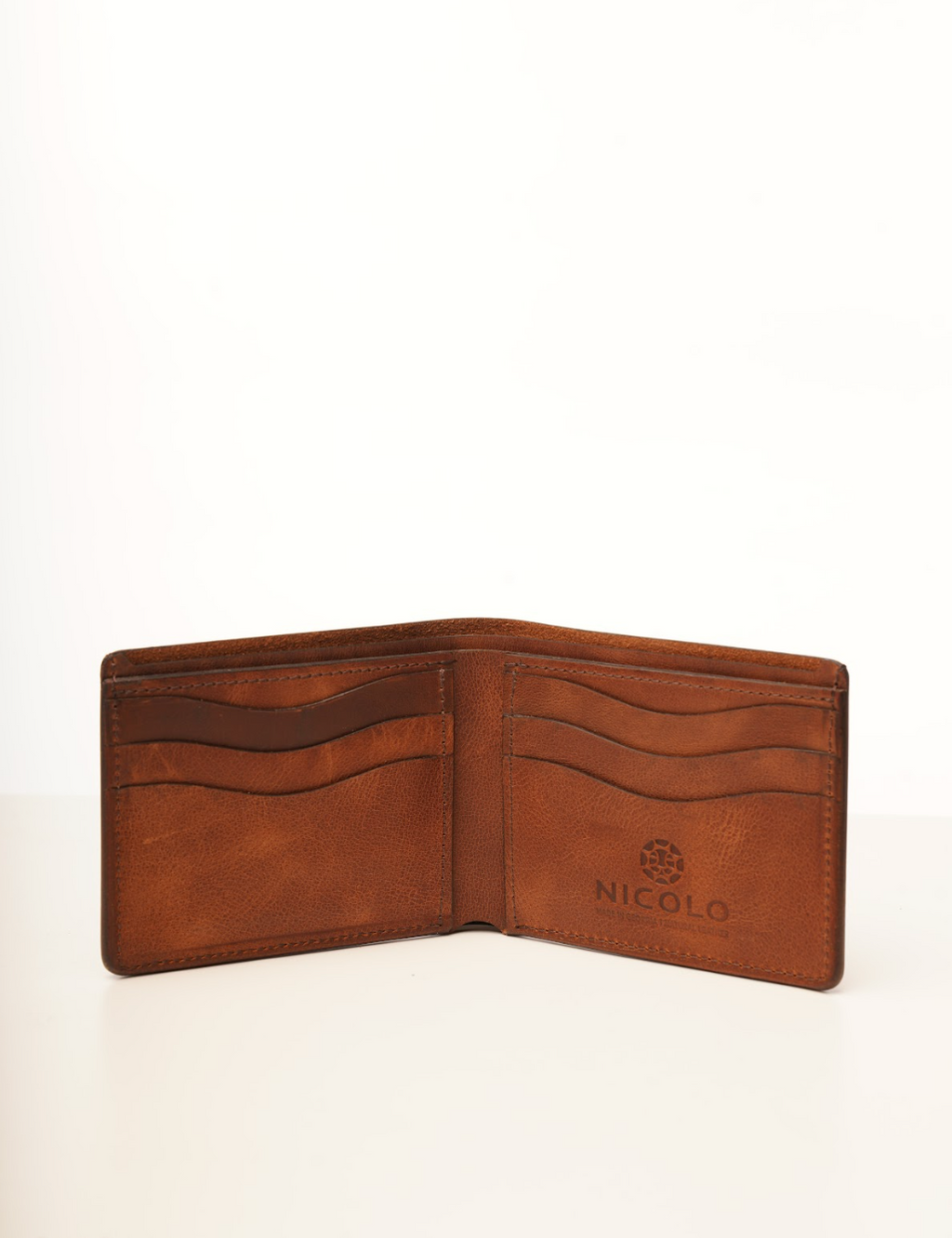 ნიკოლოს ნატურალური ტყავის საფულე, ლურჯი