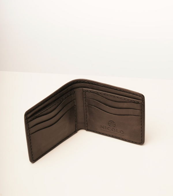 ნიკოლოს ნატურალური ტყავის საფულე, ყავისფერი