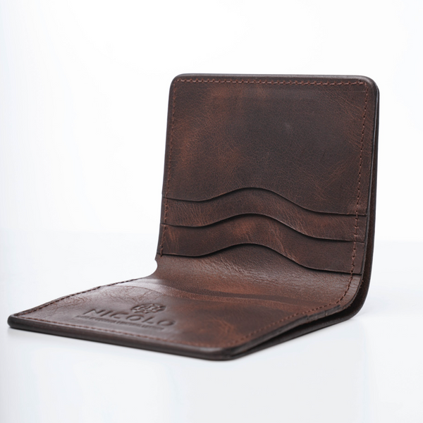 ნიკოლოს ნატურალური ტყავის საფულე, ყავისფერი