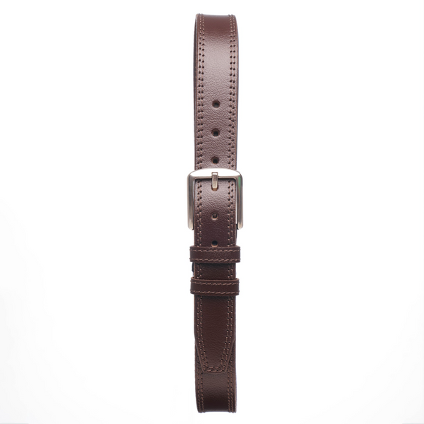 Nicolo Natural Leather Belt Brown, 40 mm, NABR31