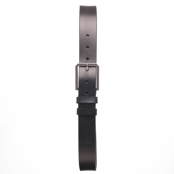 Nicolo Natural Leather Belt Black, 40 mm, LOGON4BL