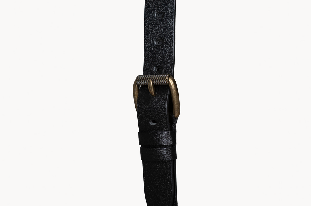 Nicolo Natural Leather Belt Black 40 mm MBL31V
