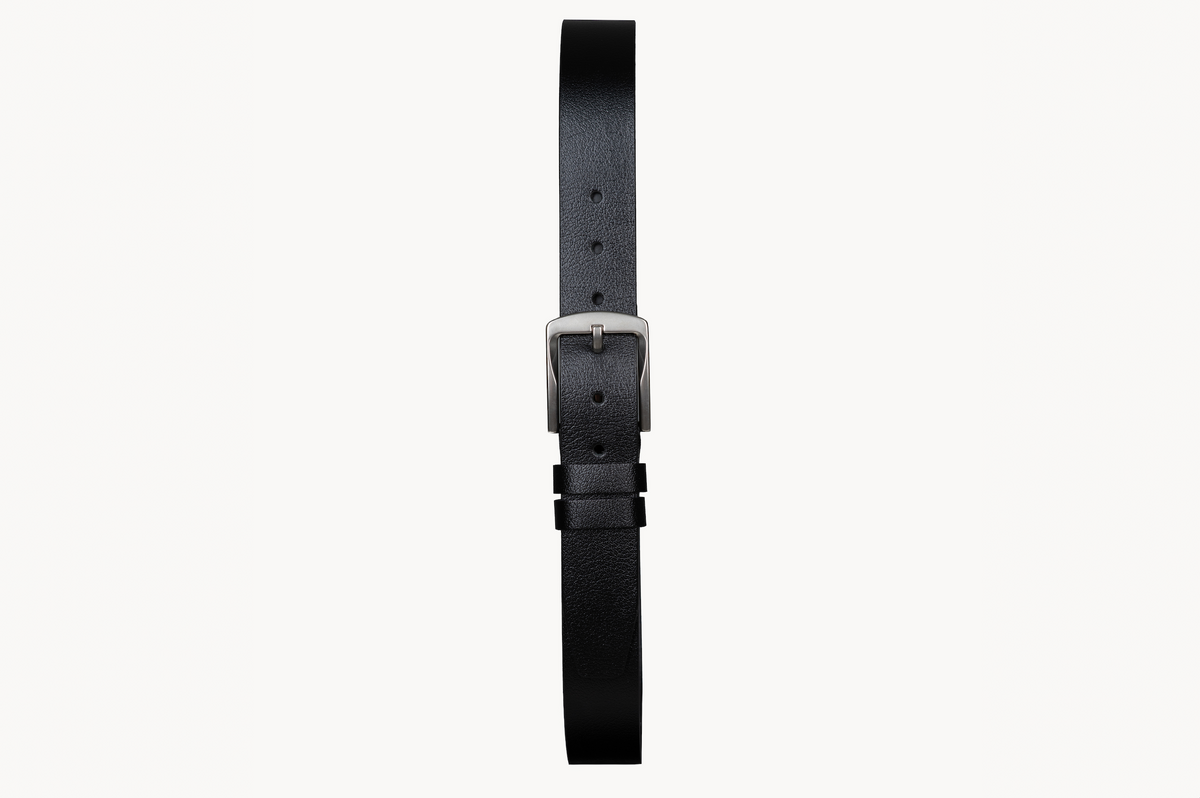 Nicolo Natural Leather Belt Black, 40 mm